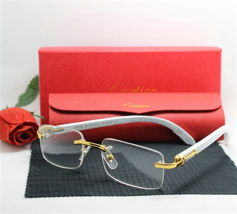 replica cartier rimless glasses|rimless cartier glasses on face.